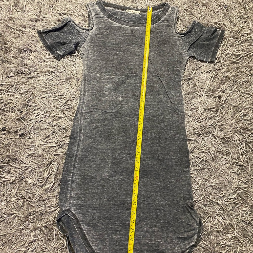 Gray Cold Shoulder Shirt